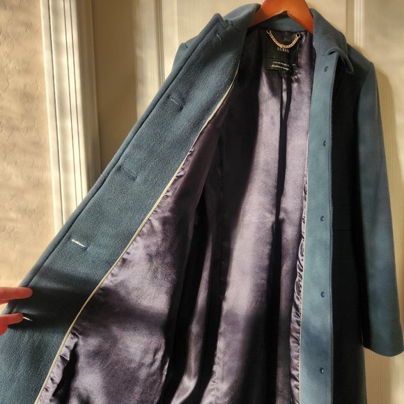 J. Crew Lady Day Coat in Vintage Blue - Picture 13 of 14